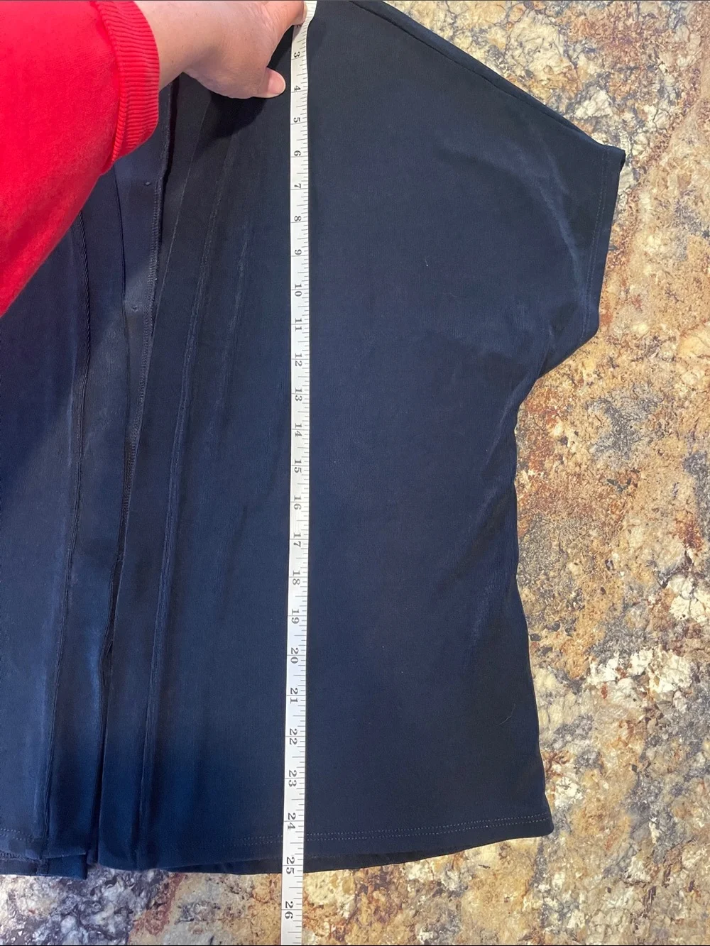 Traveler’s By Chicos Navy Short Cap Sleeve Open Front Cardigan Back Buttons - Picture 5 of 8